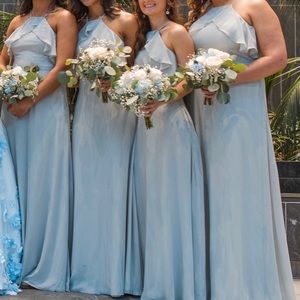 dove grey bridesmaid dresses